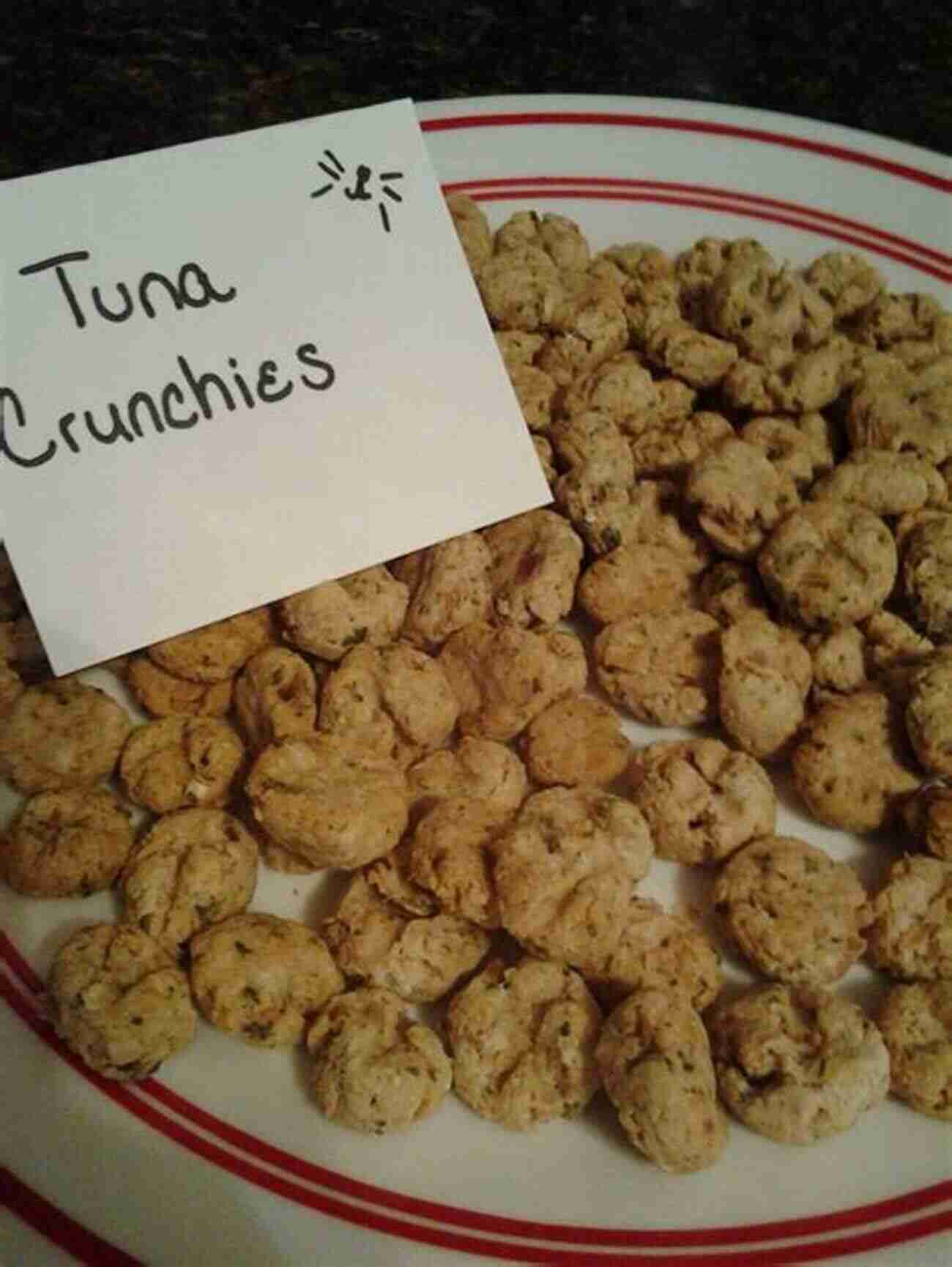 A Bowl Of Homemade Tuna Crunchies For Cats Feline Fine : Homemade Cat Food Treat Recipes A Cool For Cats Cookbook