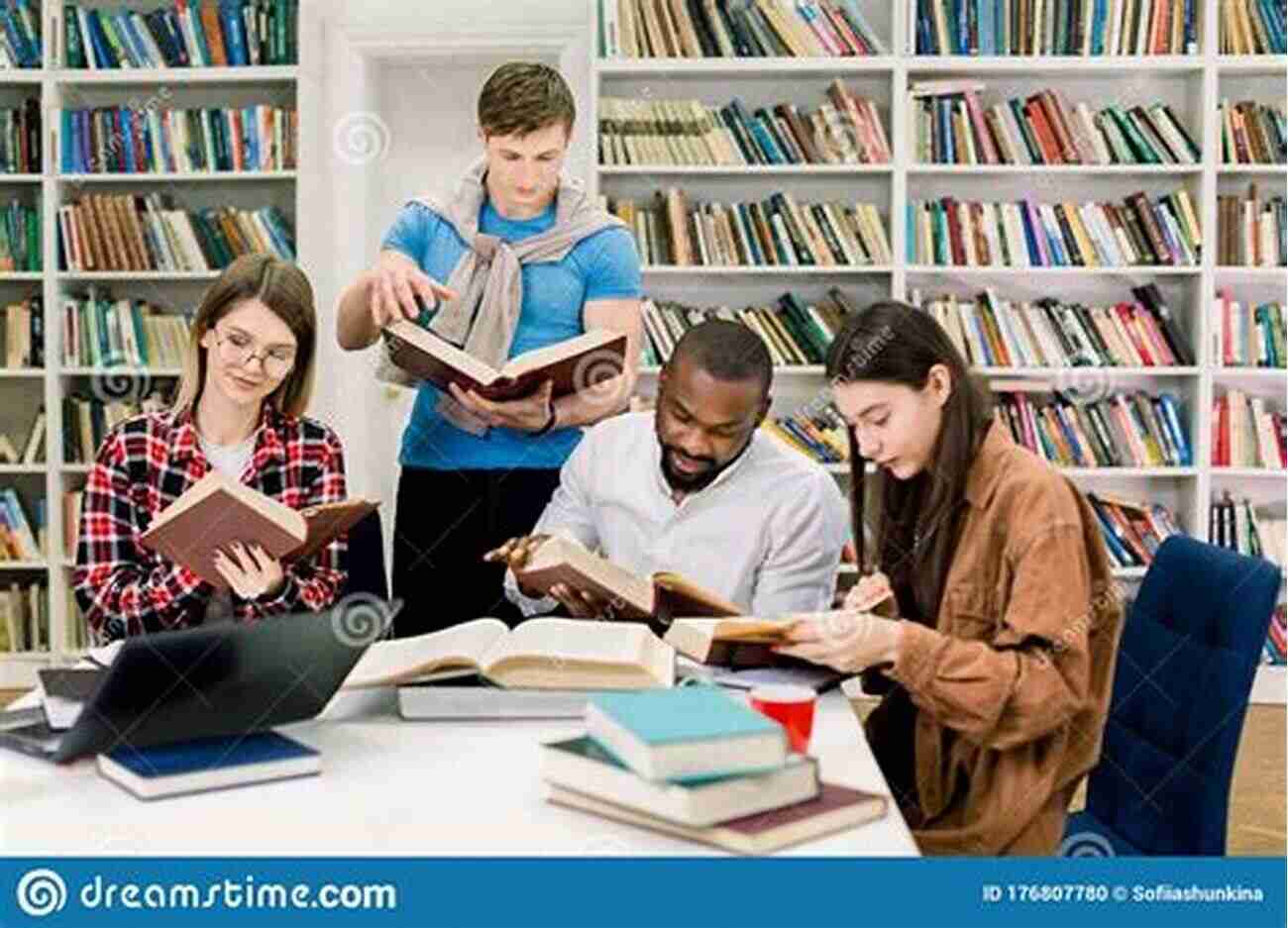 A Group Of Students Studying In A Modern Library The Advancement Of Learning (Modern Library Science)