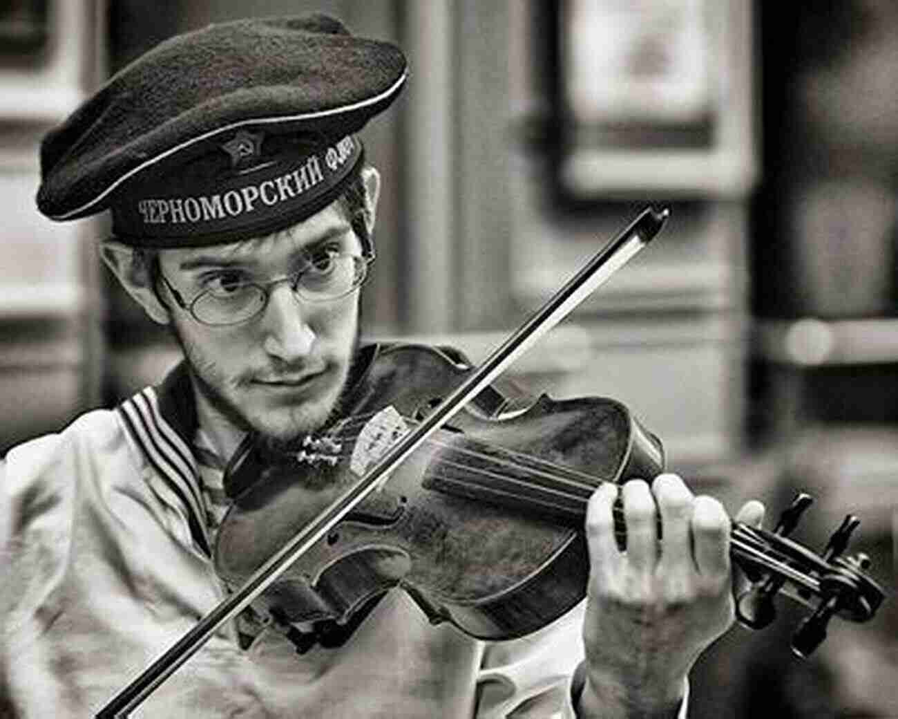 A Sailor Playing Violin During A Serene Sunset Voices Of The Old Sea