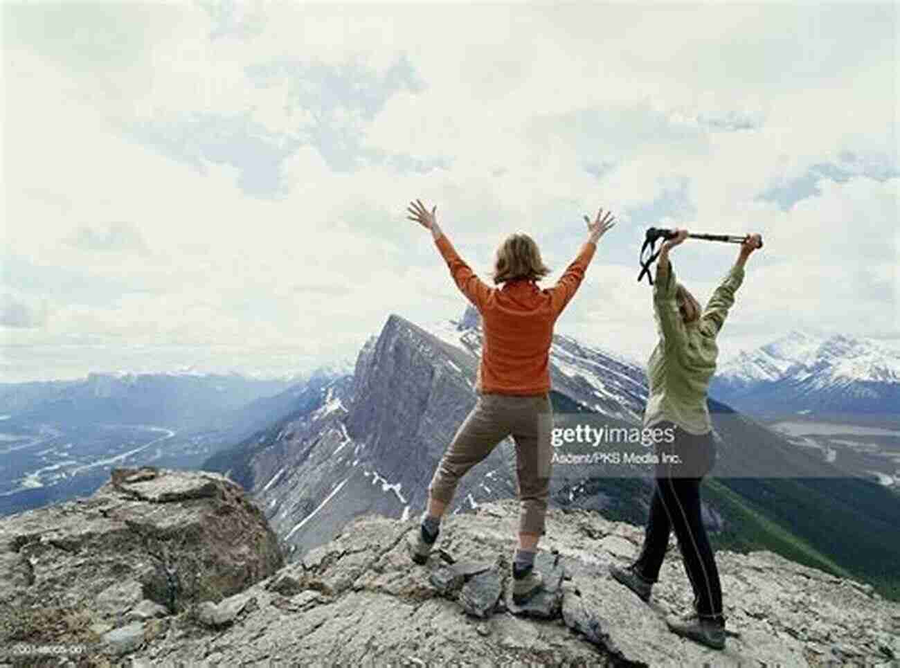 A Woman Standing On A Majestic Mountain Peak, Arms Raised In Awe Mountain Prophecy Linda Hoover