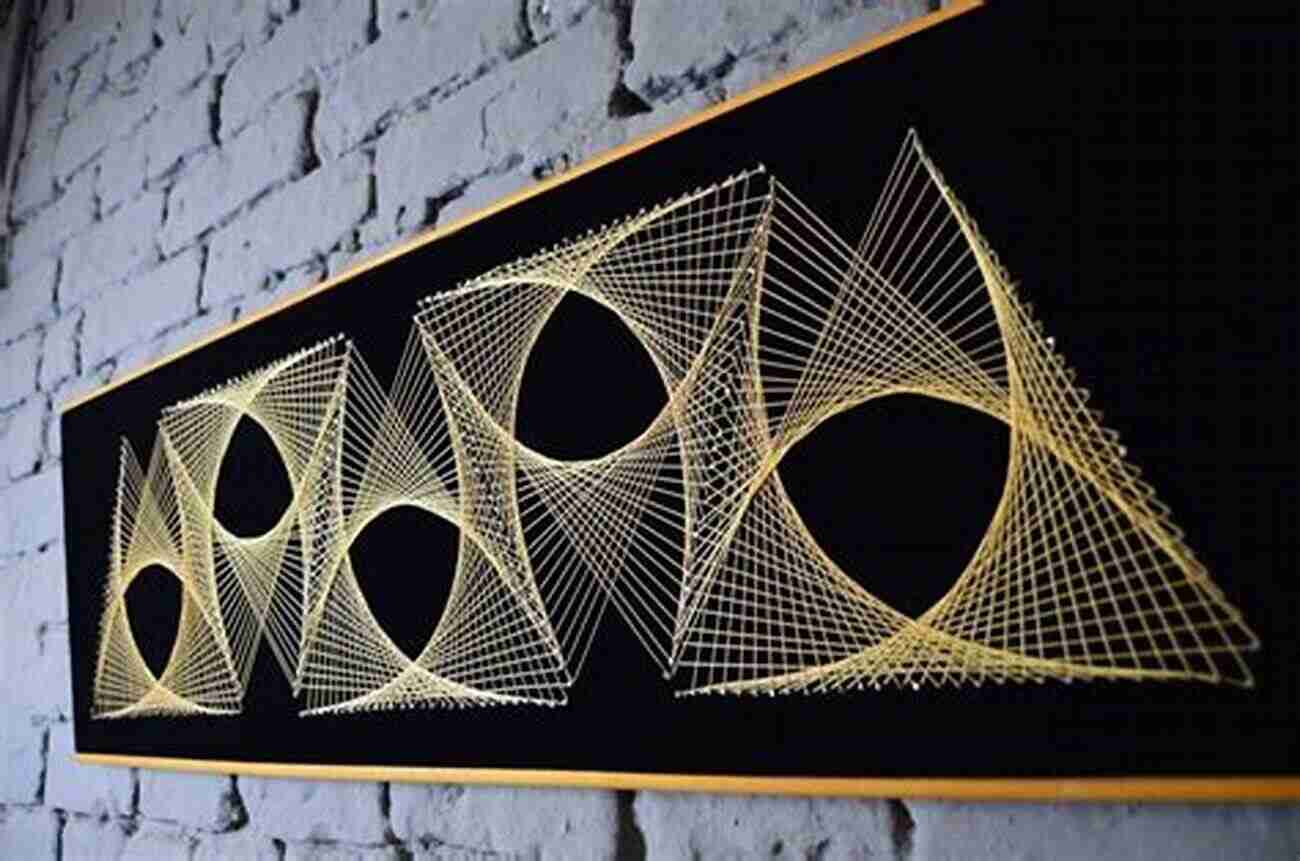 Abstract String Art Design The Geometrical Dance Of Planets: DIY Stringart Design Idea