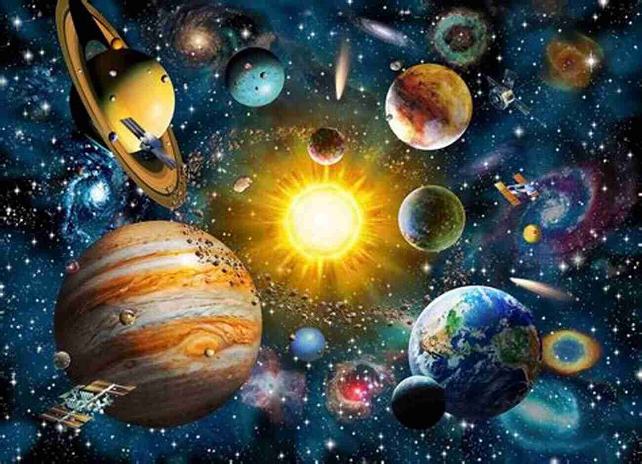 An Artistic Representation Of The Planets In The Solar System SOLAR SYSTEM: Sun Planets Comets Asteroids Moons