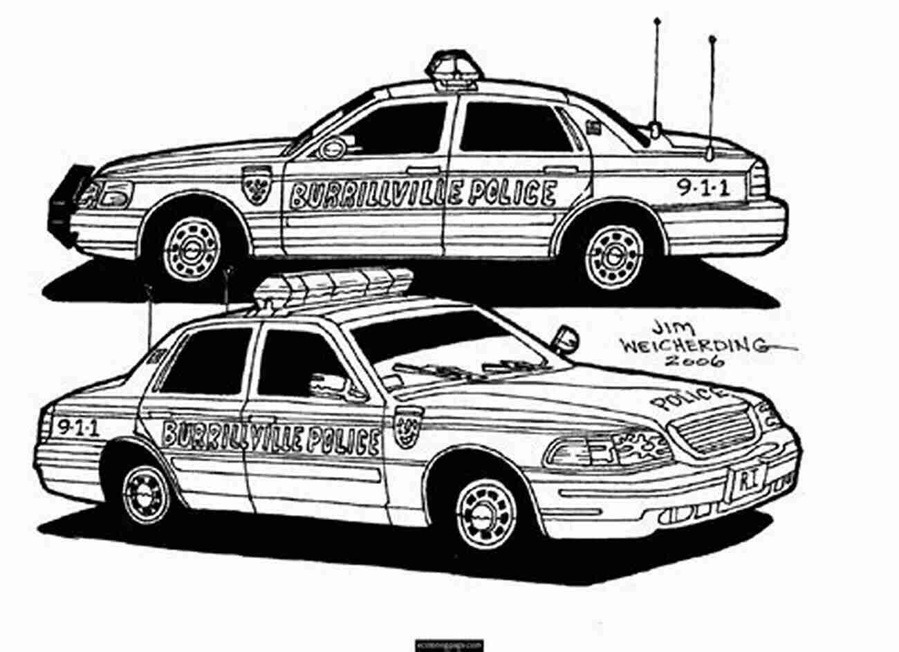 Blue Police Car Coloring Page 36 Cars Coloring For Kids Ages 4 8