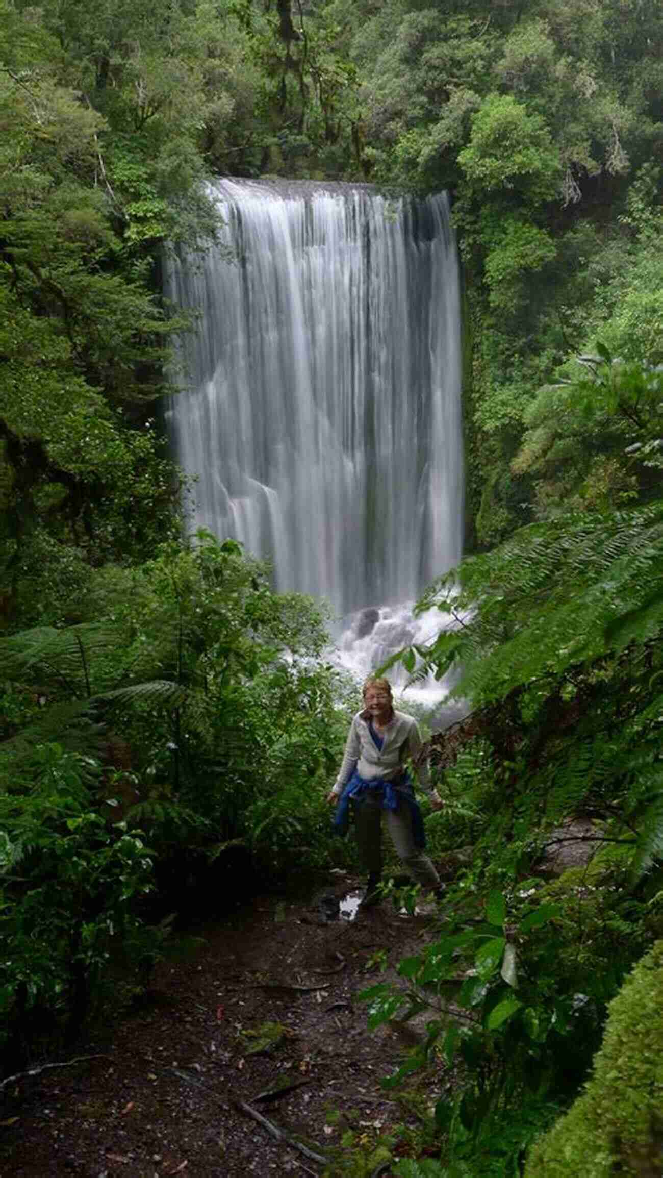 Cascading Waterfall On The Lake Waikaremoana Trail New Zealand Photo Journal #7: Biking Lake Waikaremoana