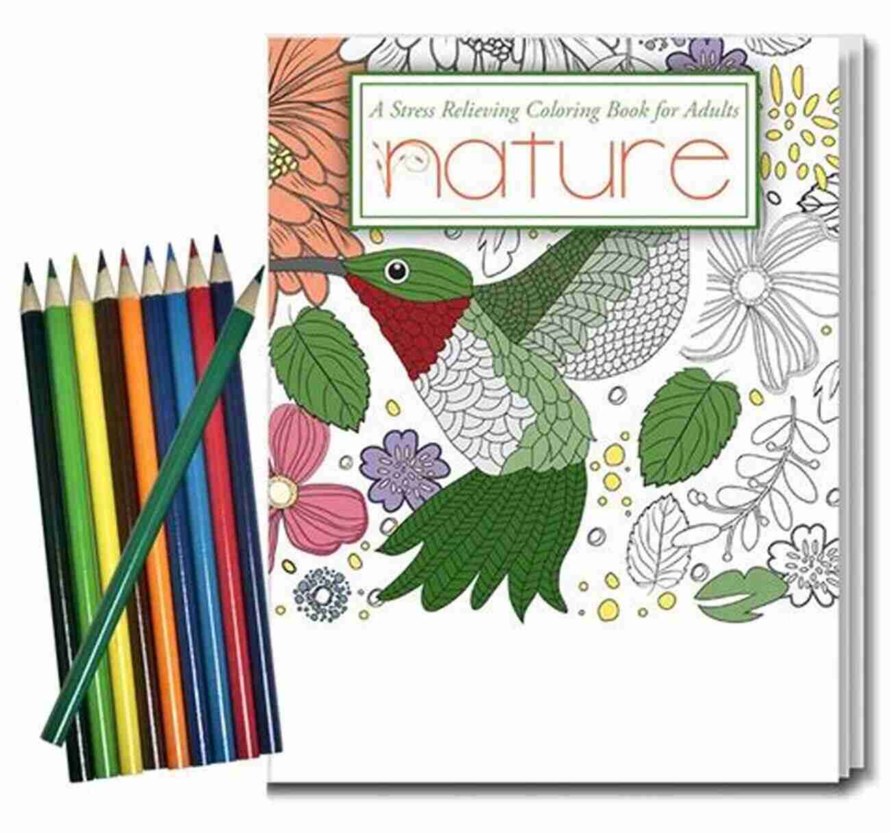 Colored Pencils Relax Max Adult Coloring Books: Two