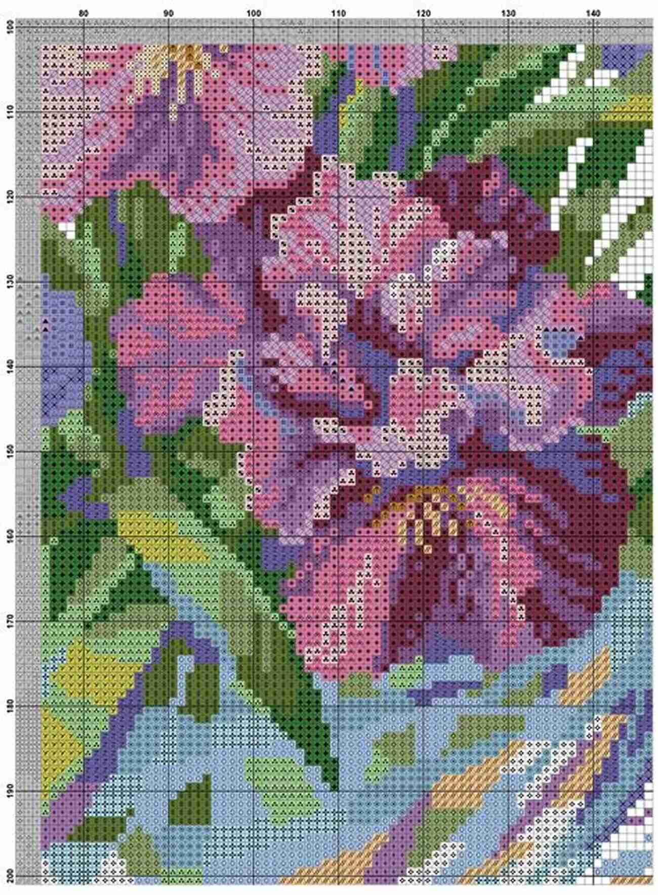 Detailed Regular And Large Print Cross Stitch Pattern Stitching Flowers A Merry Halloween Cross Stitch Pattern: Regular And Large Print Cross Stitch Pattern