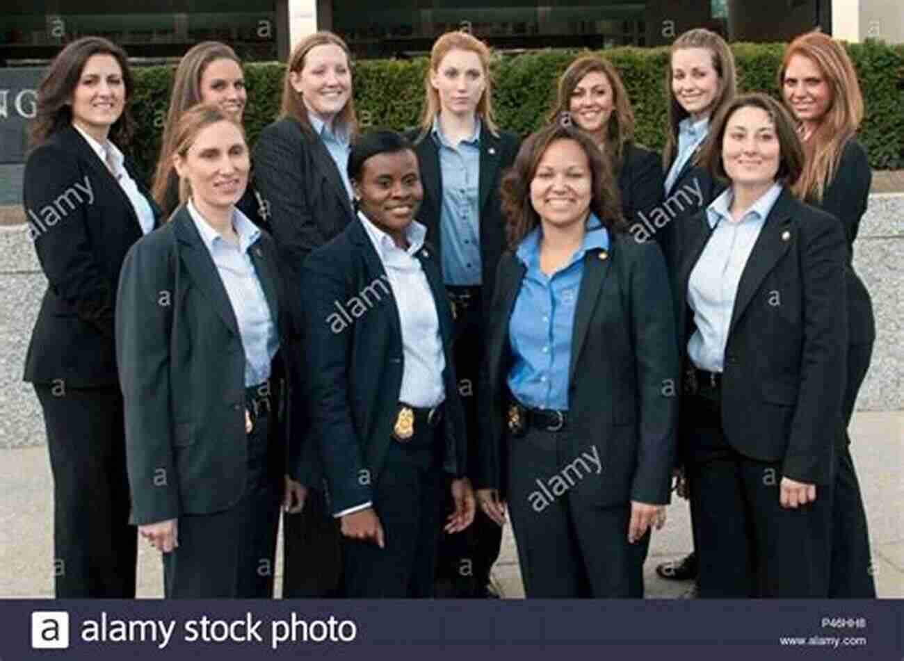 Female Special Agent Working In A Team Behind The Badge Of A Female Special Agent