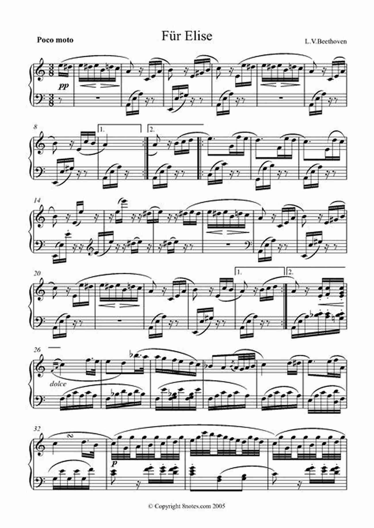 Fur Elise Sheet Music Ludwig Van Beethoven Fur Elise (Sheet Music) Ludwig Van Beethoven