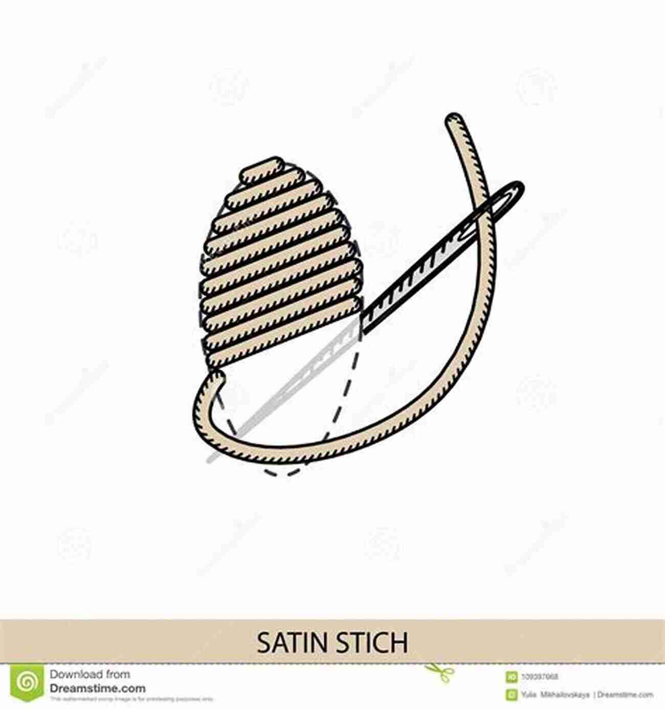 Illustration Of Satin Stitch HAND EMBROIDERY STITCHES FOR BEGINNERS: STEP BY STEP GUIDE ON HOW TO MAKE HAND EMBROIDERY STITCHES