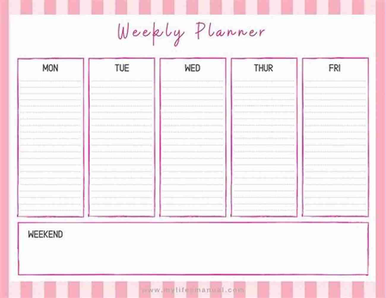 Image Of A Planner Have A Good Week Till Next Week