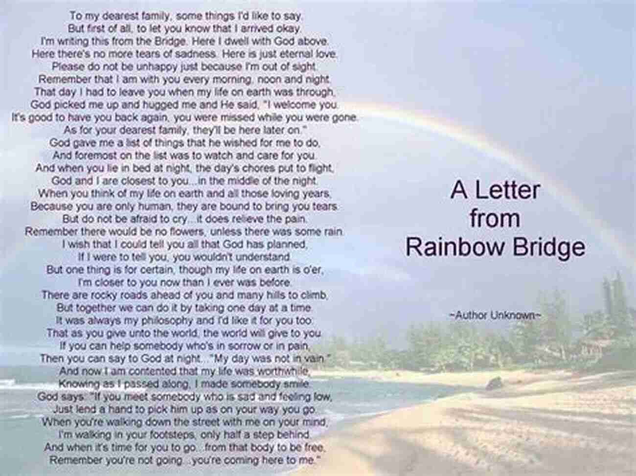 Letters From Rainbow Bridge Jack McAfghan: Letters From Rainbow Bridge: Answers To Your Questions About Pet Loss And The Afterlife