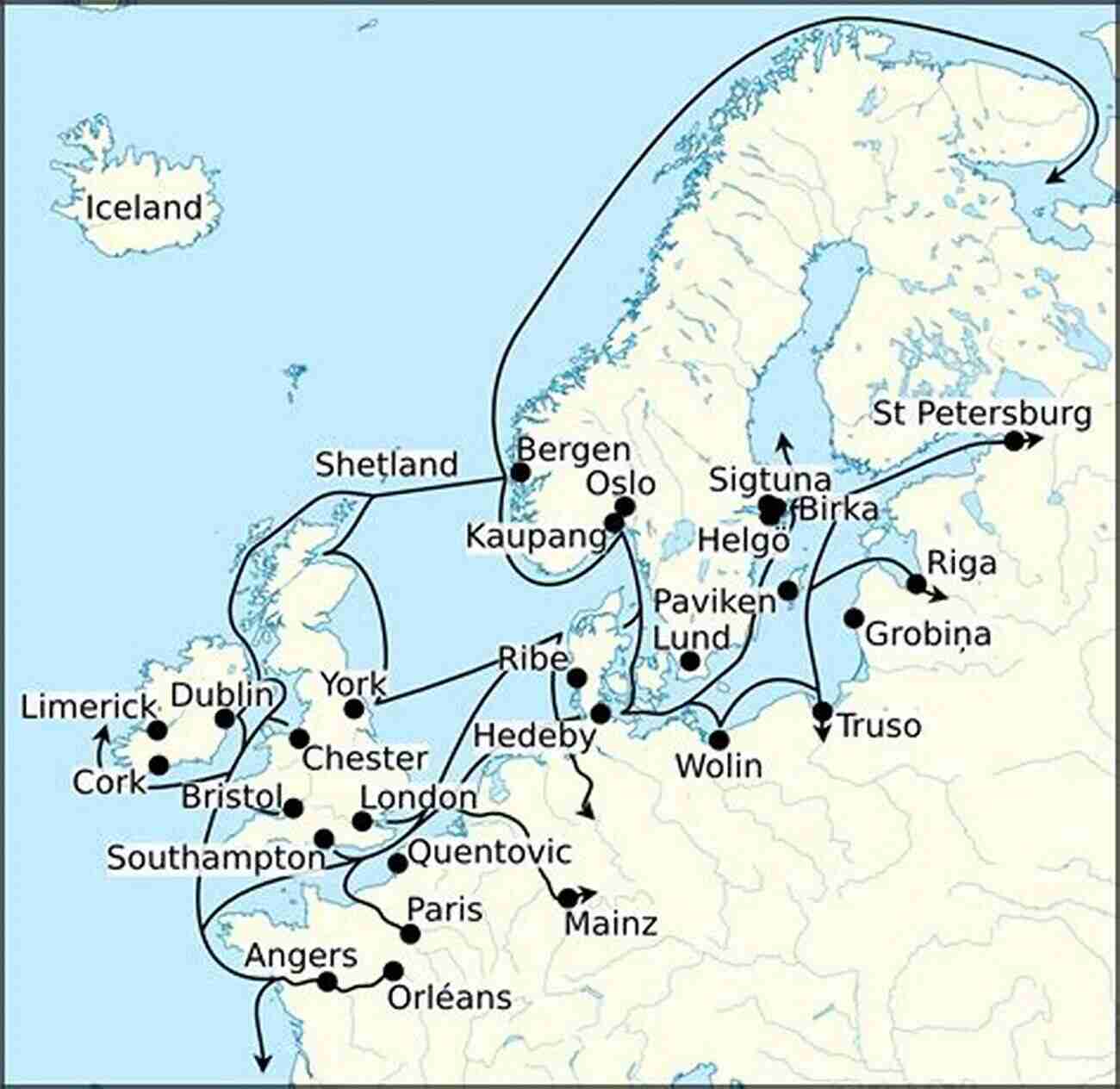 Map Showing Viking Trade Routes The Viking Way To Power