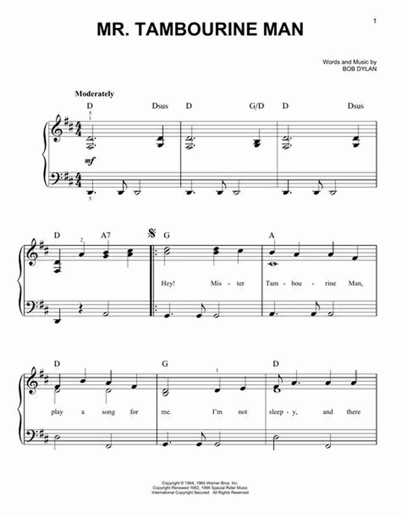 Mr. Tambourine Man Sheet Music For Autoharp First 50 Songs You Should Play On Autoharp