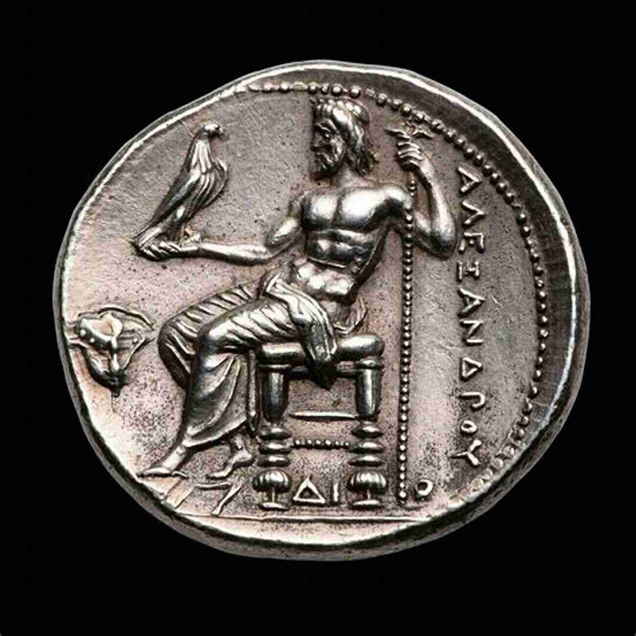 Silver Coin From Ancient Greece Portraying Zeus Seated On A Throne The Hellenistic World: Using Coins As Sources (Guides To The Coinage Of The Ancient World)