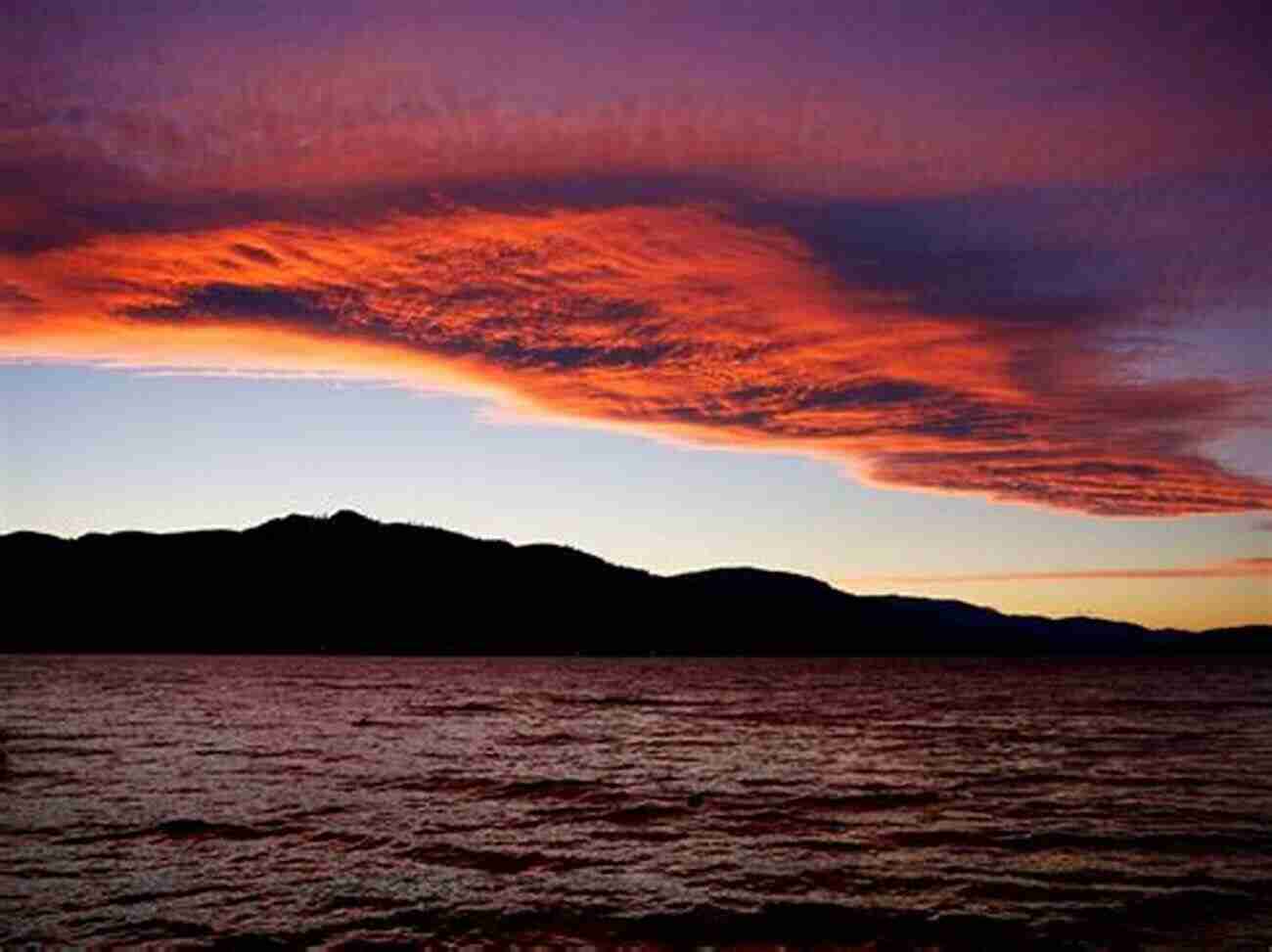 Stunning Sunset Over Osoyoos Lake With Vibrant Orange And Pink Hues Osoyoos British Columbia Canada In Colour Photos: Saving Our History One Photo At A Time (Cruising Canada 10)