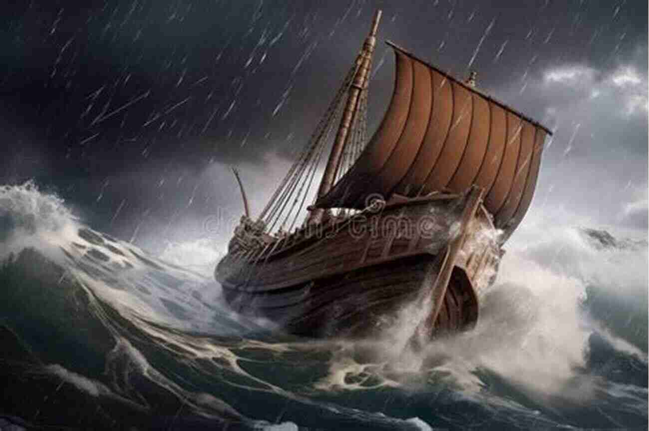 Viking Ship Sailing Through Stormy Waters The Viking Way To Power